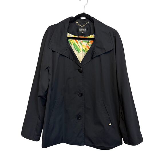 Ellen Tracy Jackets & Blazers - Ellen Tracy Womens Trench Rain Coat Jacket Size XL Black Workwear Outdoors